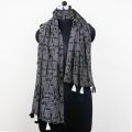 Printed Black Handicraftofpinkcity cotton voile scarf