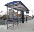 Grey Bus Stop Shelters Polished stainless steel bus stop shelter