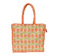 Strawberry Print Jute Shopping Bags