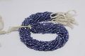 Blue Coated Moonstone Faceted Rondelle Beads
