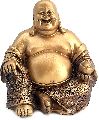 Copper Sitting Laughing Buddha Statue
