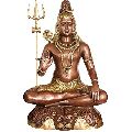 Copper Sitting Shiva Statue