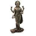 Copper Standing Laxmi Statue