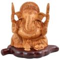 Wooden Carved Ganesha Statue