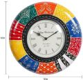 Multicolor wooden printed wall clock