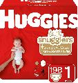 Huggies Little Snugglers Baby Diapers Size 1 - 198 Ct One Month Supply