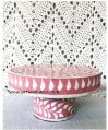 MOTHER OF PEARL AND RESIN CAKE STAND WITH POLISH AND FINE FINISH