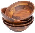 NATURAL DINNERWARE WOODEN BOWL WITH FINSHING