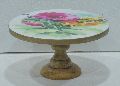 NATURAL MANGO WOODEN CAKE STAND WITH PATTERN PRINTED