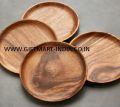 NATURAL DINNERWARE LUNCH WOODEN HADMADE PLATE
