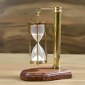 Hourglass Sheeshum Wood 400gm 500gm Brown Golden New Non Polisded Polished wooden base brass hanging sand timer