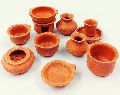 Clay Miniature Kitchen Set of 11pieces Indian Toy