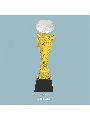 Crystal Resin Trophy with Glass Diamond (Single Size)