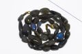 J.d.International Black Polished labradorite gemstone beaded necklace