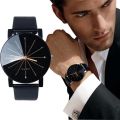 foxes BRASS crystal analog black dial watch