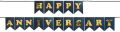 Good New hippity hop shimmering gold letter black happy anniversary banner