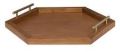 OCTA SHAPE WOODEN DINNERWARE TYPE SERVING TRAY MADE BY GIFT MART