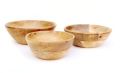 Oval Round Dark Brown Plain wooden fruit bowls