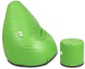 Green Beans Filled Affluence Bean Bag with Footstool