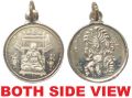 S9058-161 &amp;ndash; Customised Raghavendra with LakshmiNarasimha Silver Pendant 1inch 5grams
