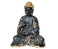 Black Golden Meditating Buddha Statue