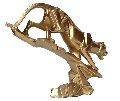 Abstract Golden Panther Statue