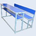 VMA stainless steel 4 seater dual desk bench