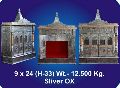 9x24 Silver Oxidised Temple
