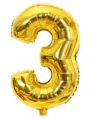 Hippity Hop Number Foil Balloon Gold 16 Inch Pack Of 1