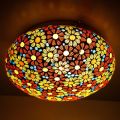 LED Pradhuman Round handmade mosaic ceiling lamp