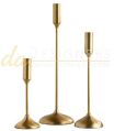 Golden Polished Metal brass plated candle stand