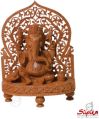 Wooden Sitting Ganesha Statue
