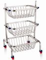 Rectangular Silver New Polished Dollys Universe dollys universe Silver Polished square stainless steel kitchen trolley
