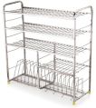 Rectangular stainless steel kitchen storage rack