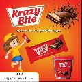 Wafer that gives you the chocolate flavour, delicious choco dipped wafer layer is Krazy Bite