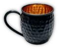 Round Black Divian Decor antique copper moscow mule mug
