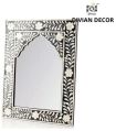Black & White Divian Decor Bone Inlay Mirror