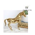 Golden Polished Divian Decor Brass Deer Statue