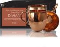 Round Divian Decor plain copper moscow mule mug
