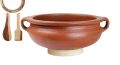 Craftsman Clay Handi/Pot with Handle for Cooking and serving 1 to 4 Liter