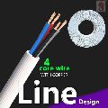 4 Core Line Design White Color Data Cable Wire