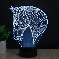 Zebra 3d acrylic lamp