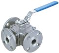 Carbon Steel Stainless Steel Blue Low MVS 3 Way Ball Valve