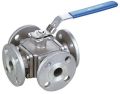 Stainless Steel Silver New Low MVS 4 Way Ball Valve