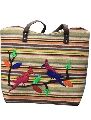 Embroidered Jamia Square Multi Color colored jute ladies handbags