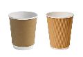 Round Brown ripple paper cups
