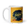 happy diwali printed ceramic coffee mug