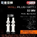 32 Plastic White Wall Plugs