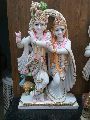 Multicolors Polished decorative marble radha krishna statue