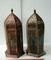 Iron LED Polished antique moroccan table lamp